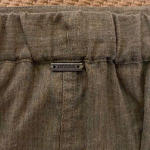 Prana original - khaki green linen skirt -L